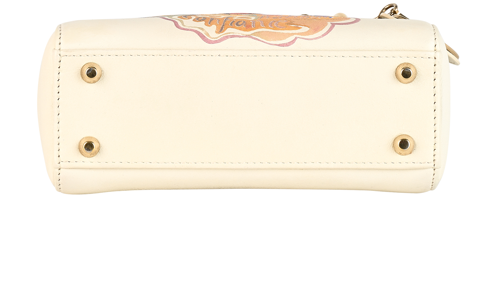 Mini Amour Lady Dior, &pound;1,900, Handbags, Cream/Red, Leather, Top view